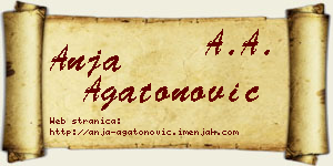Anja Agatonović vizit kartica